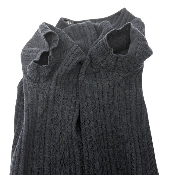 CHANEL Vintage 04P CC Mark Logo Mesh Knit T-shirt Top #38 Black Cotton  [106484] - Picture 8 of 10